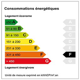 Diagnostique de performance énergétique étiquette : F