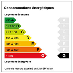 Diagnostique de performance énergétique étiquette : G